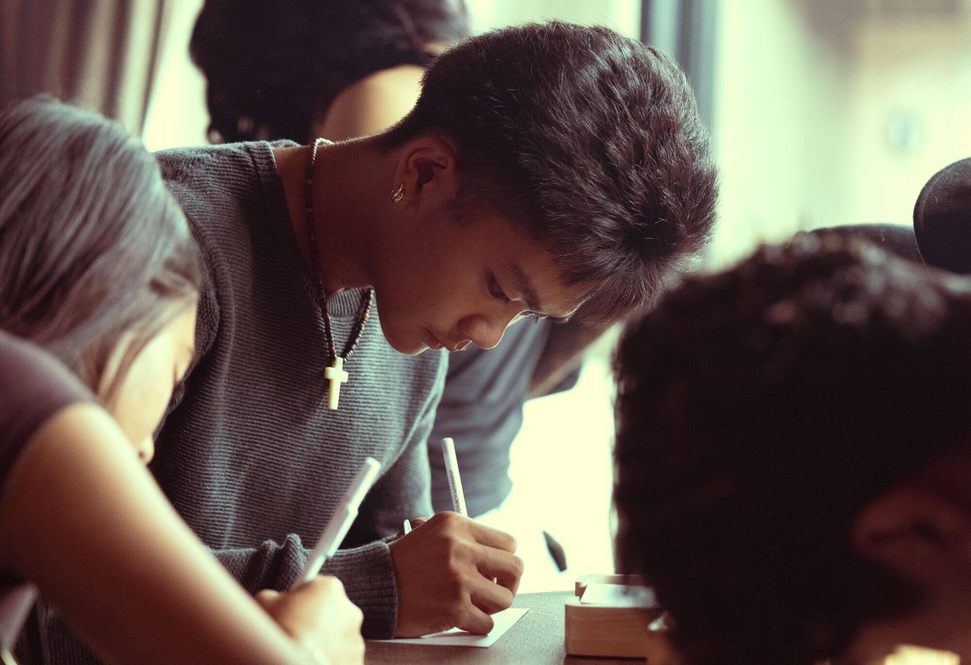 boy studying